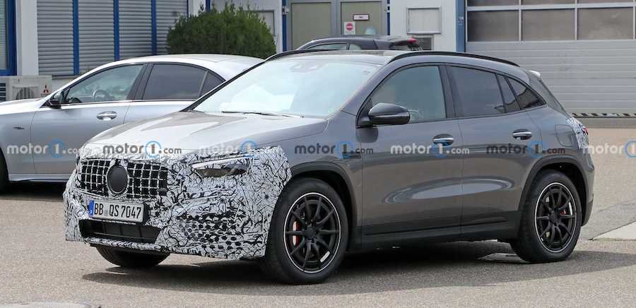 Mercedes-AMG GLA 45 Facelift Spied With Minimal Camouflage