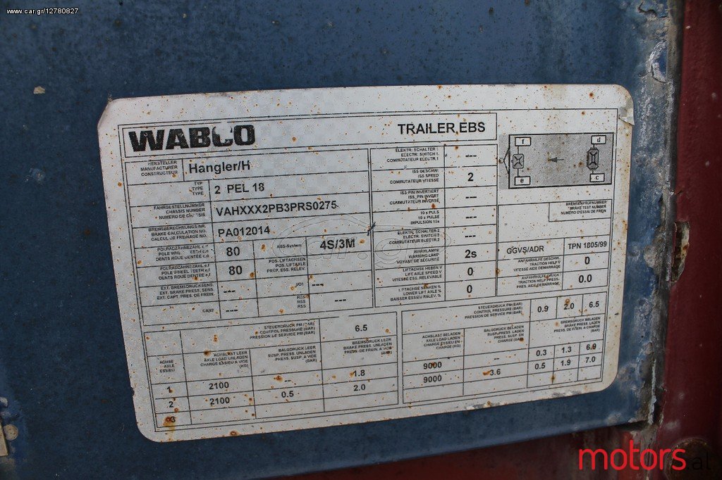 2003' Schwarzmuller HANGLER 2 JPZL 18/JUMBO photo #6