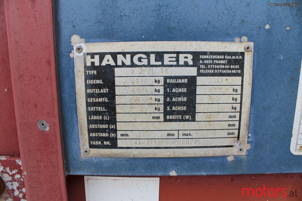 2003' Schwarzmuller HANGLER 2 JPZL 18/JUMBO photo #4