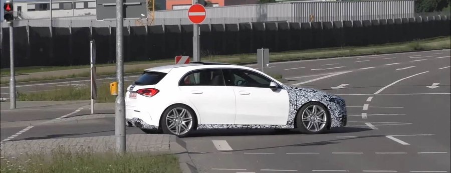 New Mercedes-Amg A45 Caught On The Move Riding Low
