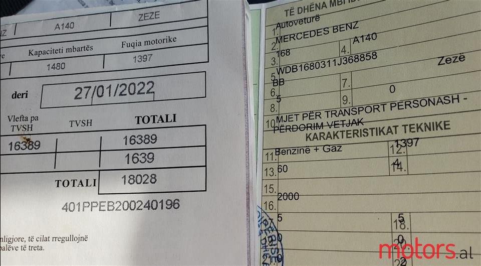 2000' Mercedes-Benz A 140 photo #2