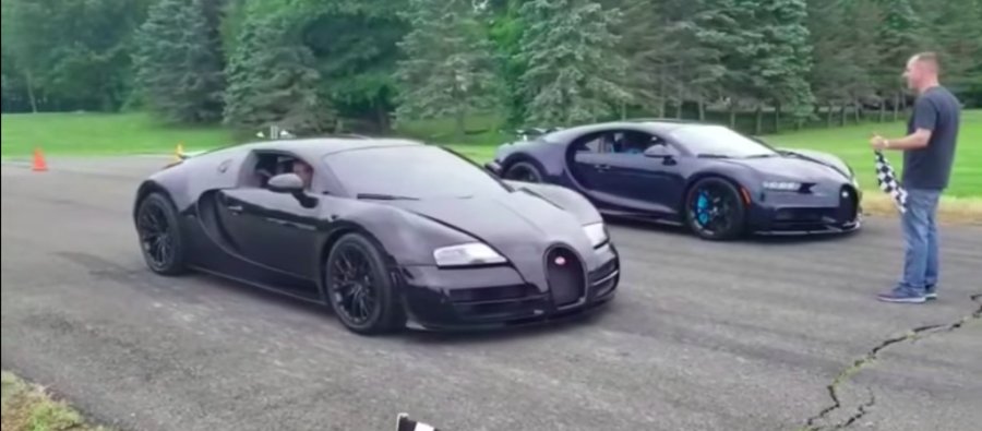 Short Strip Is Great Equalizer In Bugatti Chiron And Veyron Races