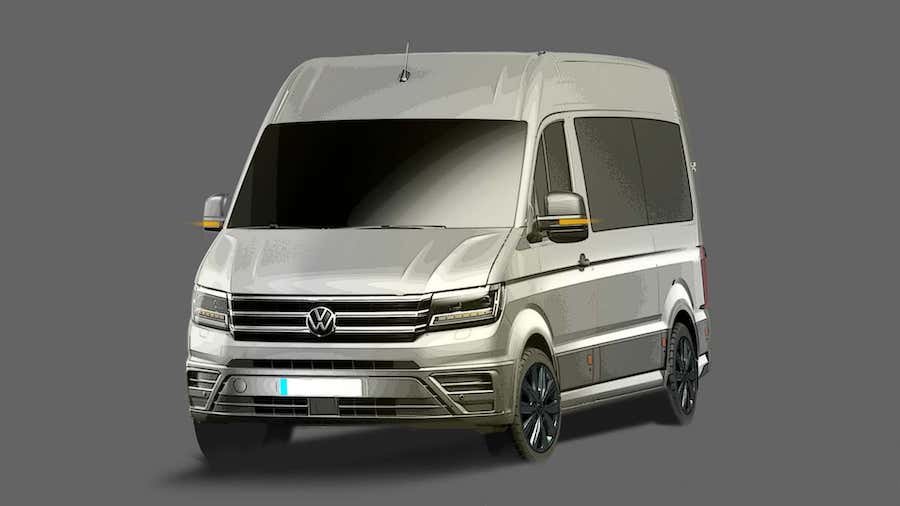 VW Crafter Is Jumbo Van With Digital Dash, ID. Buzz Style Gear Lever