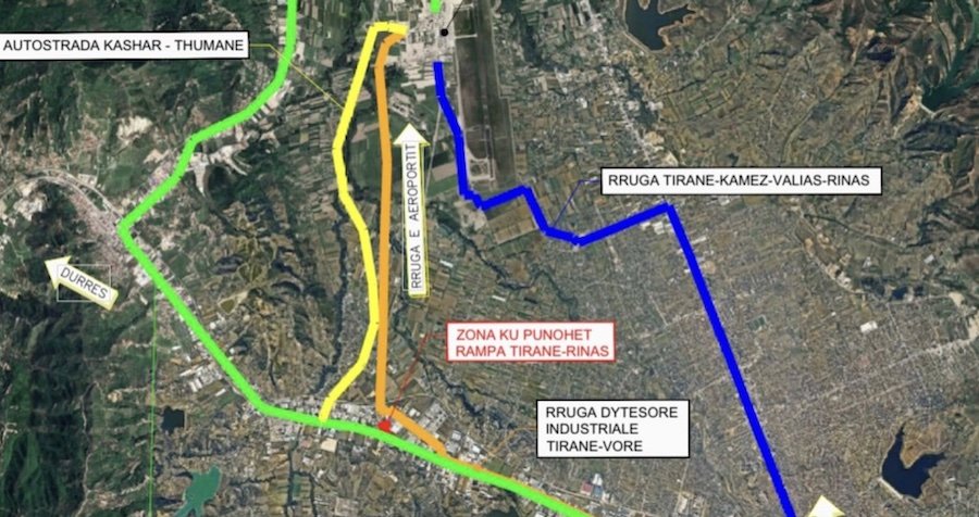 Punime te mbikalimi i Rinasit/ Deri të mërkurën, për në aeroport nga rrugët e tjera