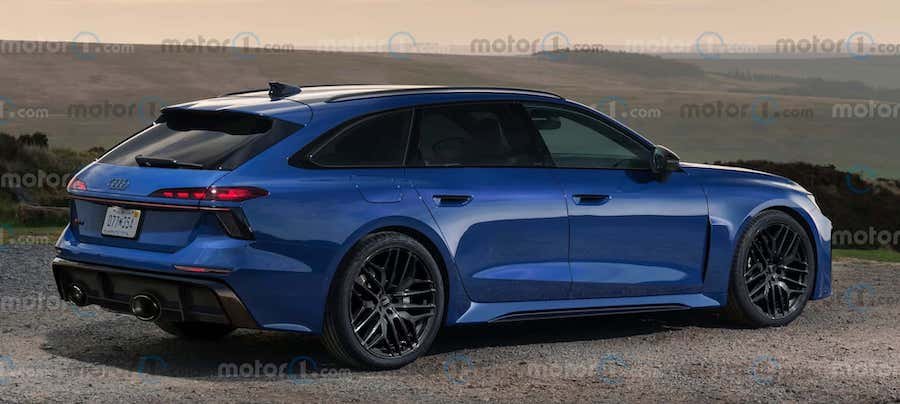2027 Audi RS6 Avant render by Motor1