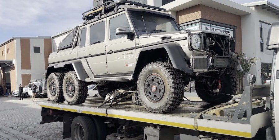 Mercedes G63 AMG 6x6 Was Abandoned and Stripped of Its Engine, Expert Thinks He Can Fix It