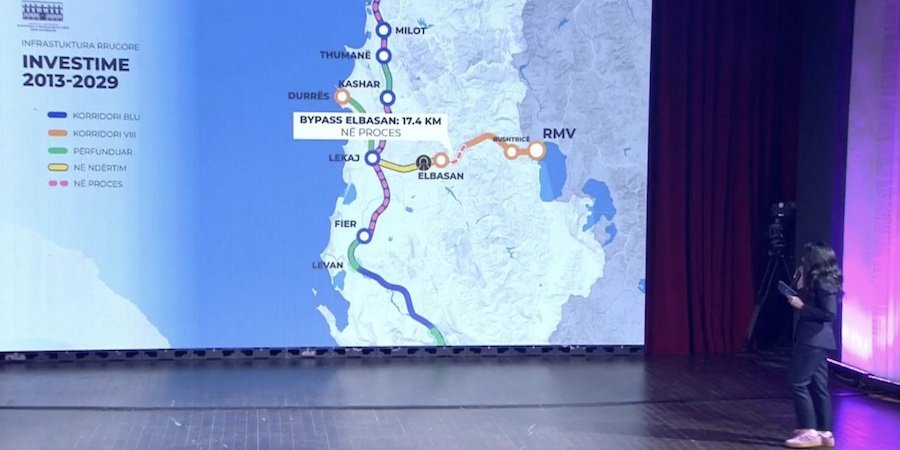 Harta infrastrukturore e Shqipërisë, Belinda Balluku: Aksi Kashar-Lekaj lidh veriun dhe jugun pa kaluar në Tiranë