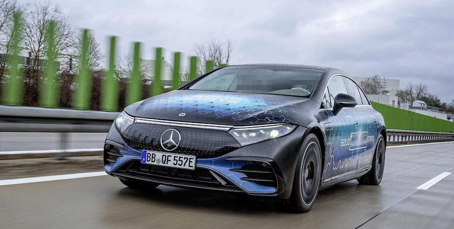 Mercedes-Benz EQS solid state battery testing