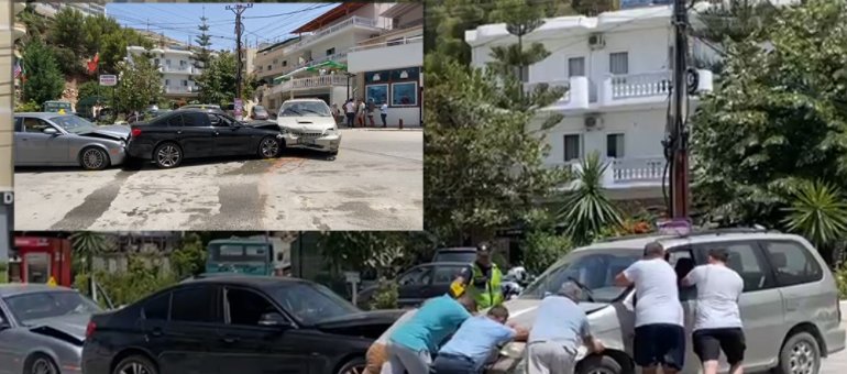 Aksident i 4-fshitë në Sarandë, makina merr para mjetin e turistit slloven