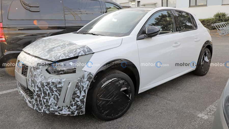 Peugeot 208 Facelift Spied For The First Time With Camouflaged Wheels