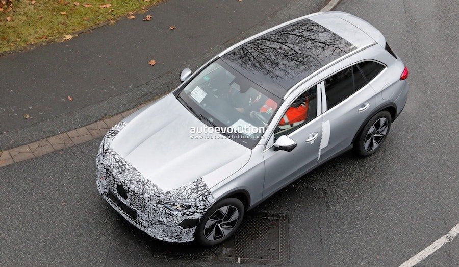 2027 Mercedes-Benz GLC Facelift Spied With Star-Motif Headlights