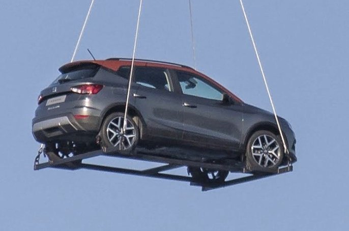 SEAT Arona Photographed Without Any Disguise Up In the Air
