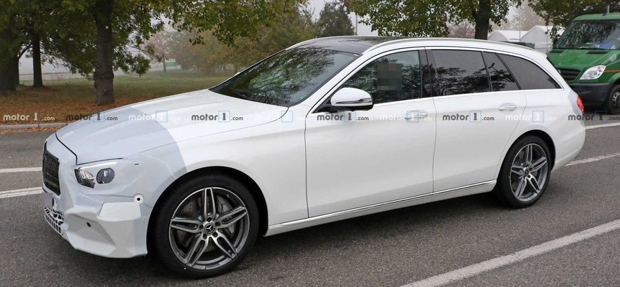 2020 Mercedes E-Class Wagon Spied Dressed In White