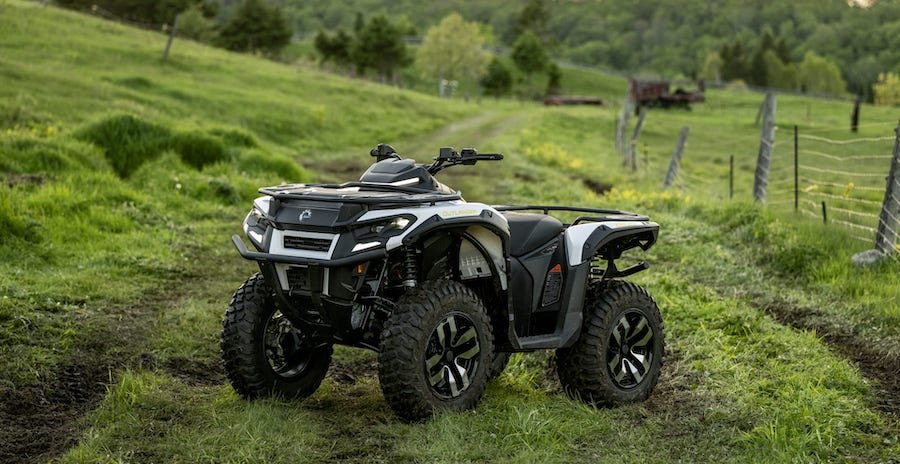Can-Am Introduces an EV ATV With a Ton of Towing Capacity, and Motorcycle Roots