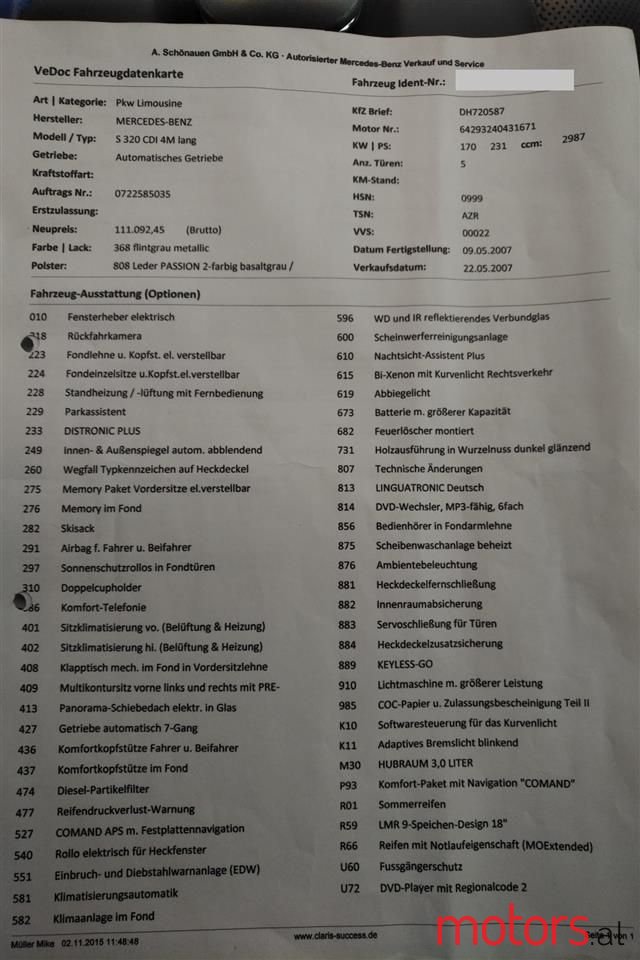 2007' Mercedes-Benz S 320 photo #5