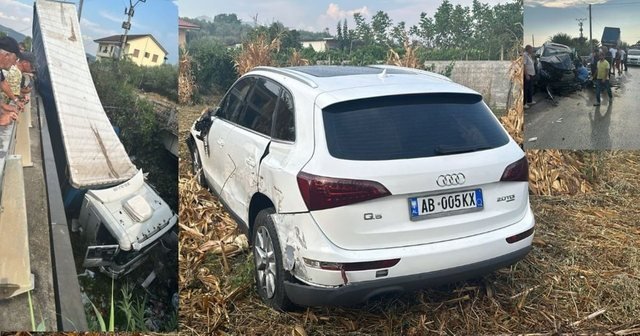 Aksident në aksin Elbasan-Peqin. Përfshihen tre makina. Një nga shoferët transportohet drejt spitalit të Traumës, në Tiranë