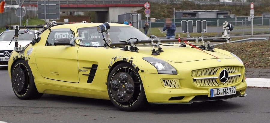Mercedes Spotted Testing SLS AMG Electric Drive, But Why?
