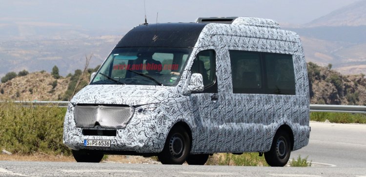 Next-generation Mercedes-Benz Sprinter caught driving tall and proud