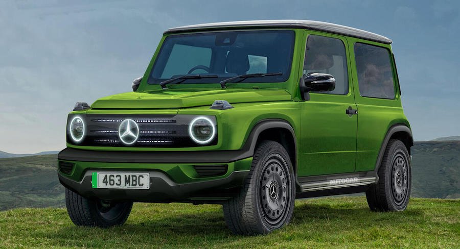 Baby Mercedes-Benz G-class, render by Autocar